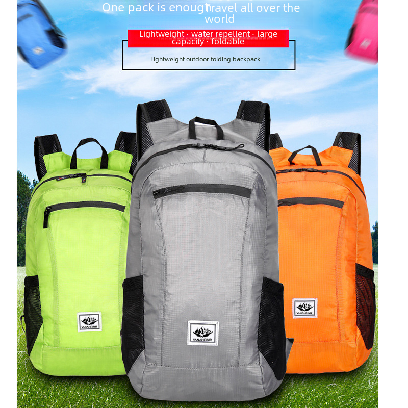 Outdoor Waterproof Large Capacity Women's Lightweight Storage Travel Sports Backpack Gym Bag Backpack Backpack Folding Bag