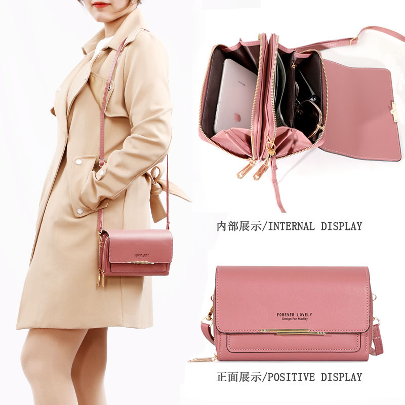 New Korean Style Women's Bag Fashion Trendy Crossbody Shoulder Bag Large Capacity Multifunctional Mobile Phone Bag Satchel