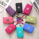 Korean Style Women's Mobile Phone Bag Coin Purse Solid Color Frosted Three Zipper Storage Bag Coin Coin Coin Purse