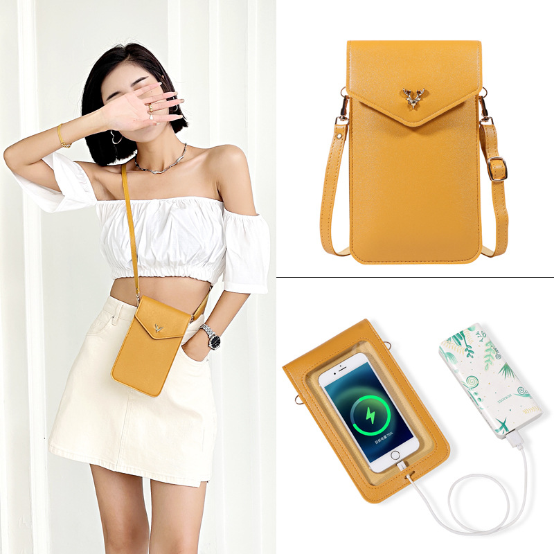 mini versatile touch screen mobile phone bag women's simple niche lightweight fashion small bag messenger bag