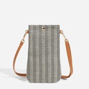 Summer Beach Bag Women's Single Shoulder Crossbody Bag Woven Vertical Mobile Phone Bag Straw Coin Purse