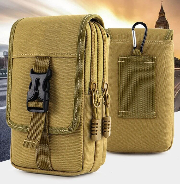7-inch mobile phone bag outdoor tactical waist bag belt mobile phone waist bag wear-resistant construction site waist bag mobile phone bag