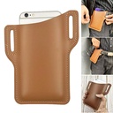 Leather case belt bag mobile phone carrier belt bag fashion PU leather belt ring mobile phone protective bag leather case