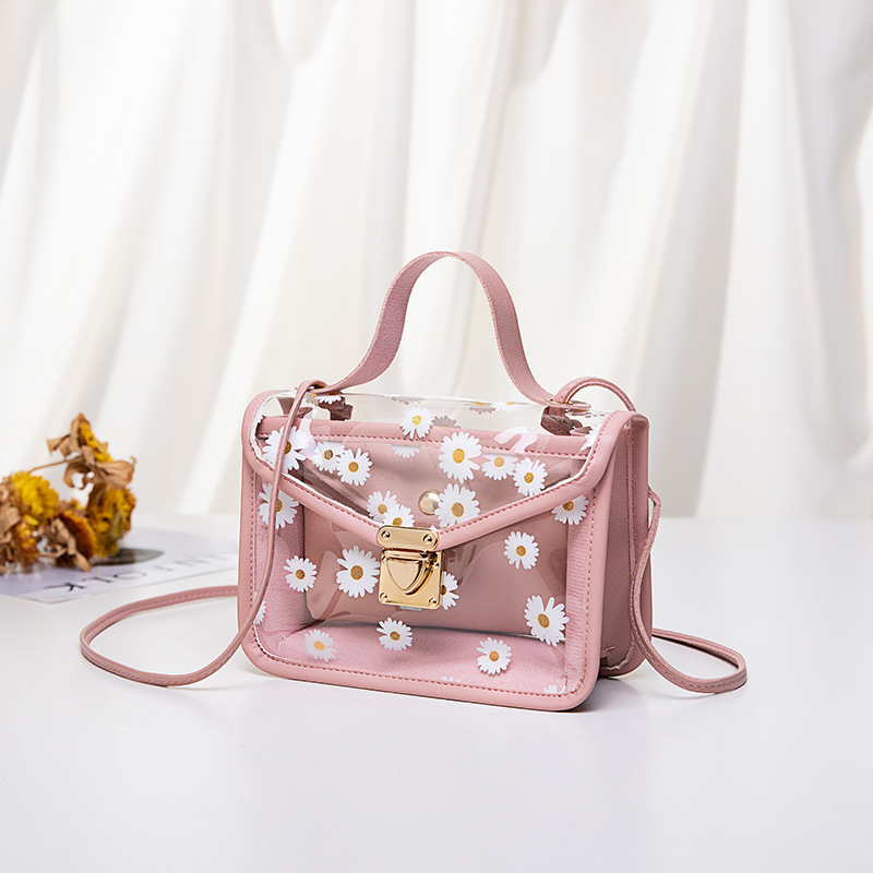 Daisy Shoulder Bag Korean Style Trendy Fashion Women's Bag Transparent Jelly Bag Hair Mother Bag Handbag