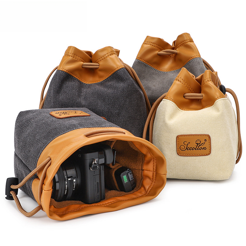 七色棉现货单反相机收纳包摄影包防水帆布便携微单数码相机镜头袋