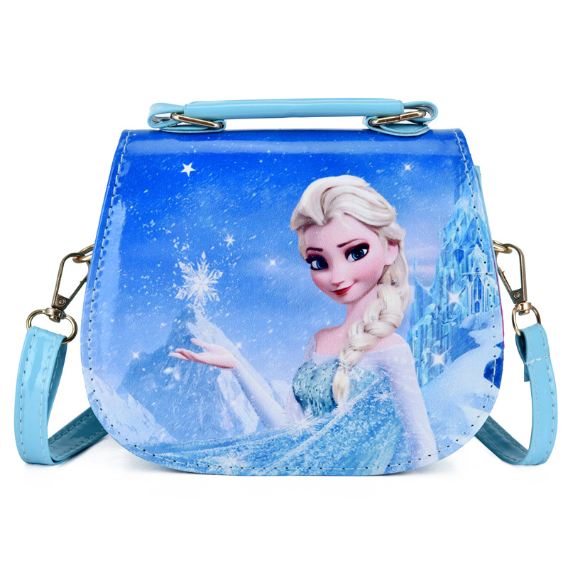 Children's bag ice and snow princess girls handbag Korean backpack Princess Aisha cute shoulder messenger bag