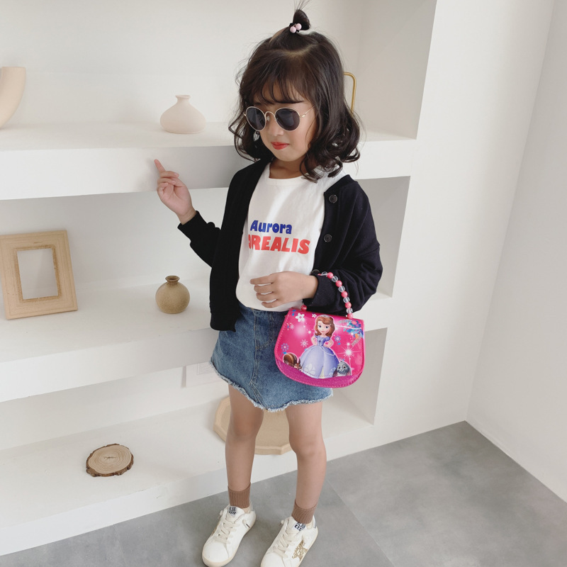 Frozen Small Bag Fashion Girl's Portable Small Bag Korean Cartoon Princess Children's Shoulder Bag