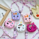 Children's Silicone Small Bag Shoulder Bag Trendy Cartoon Cute Mini Coin Purse Girls' Crossbody Bag