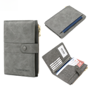 anti-theft brush RFID passport holder zipper buckle passport set document holder multi-functional travel passport bag