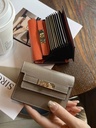 Card bag ladies compact Net red anti-degaussing multi-card advanced organ leather high-end card