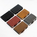 Metal automatic pop-up card holder men's card holder women's anti-magnetic lightweight simple anti-theft brush small card holder fashion brand