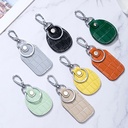 Access Control Keychain Integrated Leather Creative Mini Rectangular Drop-shaped Protective Cover Access Control Card Holder