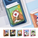 Famous painting Mona Lisa smile card set creative personality innovation and practical double-layer mobile phone back PU card case card set