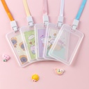 Campus Card Kindergarten Primary School Student Card Cover with Lanyard Protective Cover Transparent Tag Citizen Card Bus Card ID Set