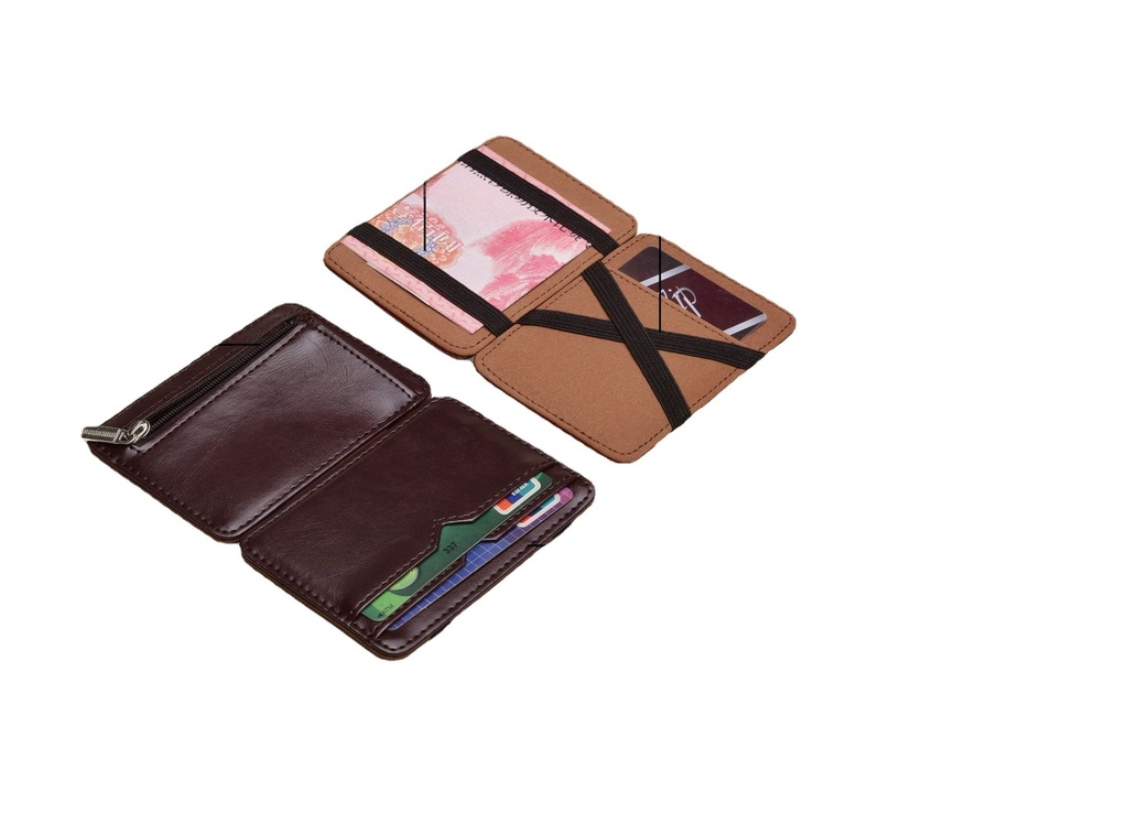 supply Korean creative magic wallet card holder American gold clip men's wallet bank card bag factory