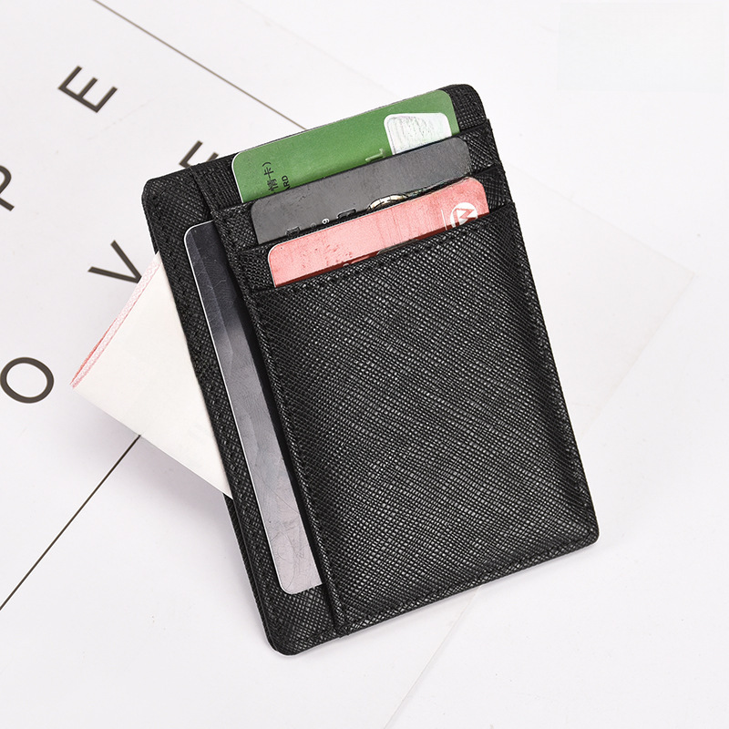 Genuine Leather Card Case Anti-theft RFID Small Card Bag Women's Ultra-thin Men's Card Multi-card LOGO Gift Bank Card Bag