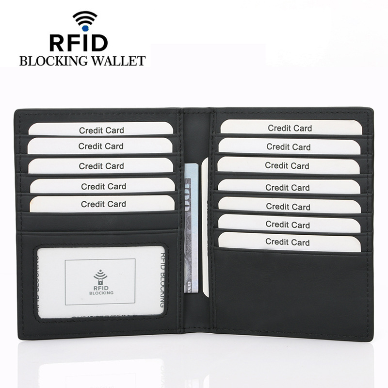 Factory card bag leather bank card large capacity rfid anti-theft card bag multi-card card holder neutral