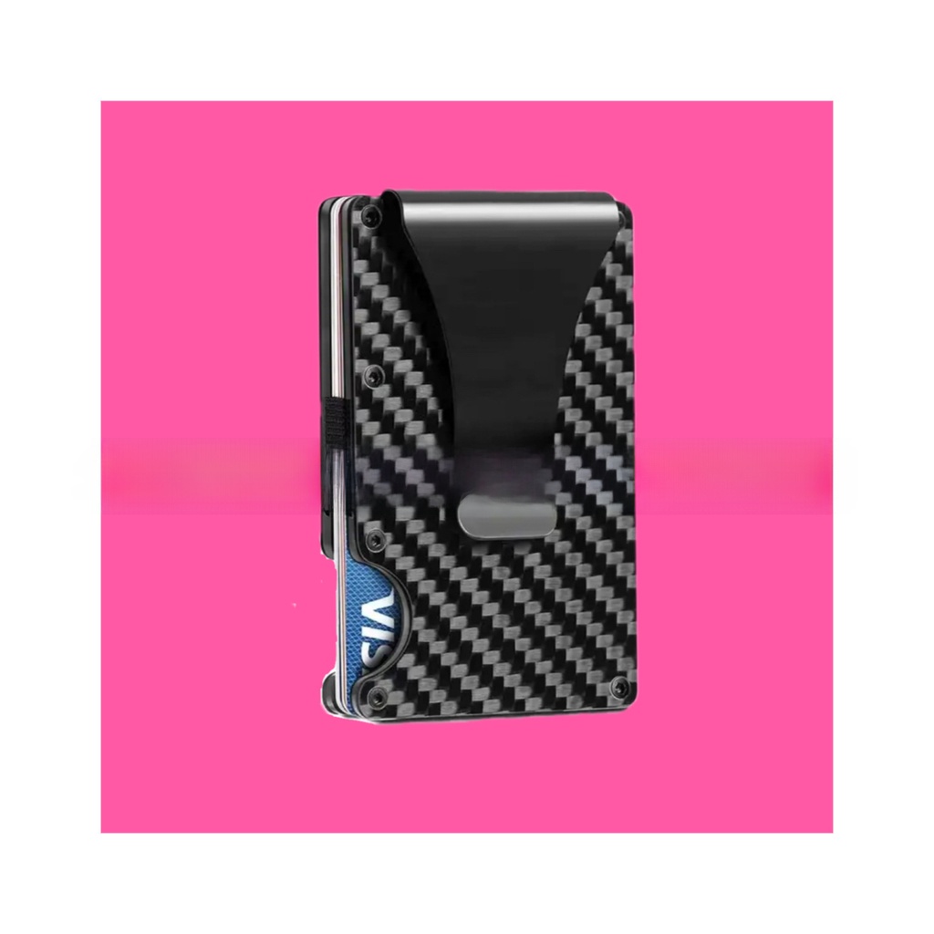 Carbon fiber anti-degaussing credit card box card case anti-theft brush RFID bank card holder large capacity card business card