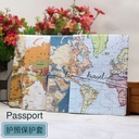 Travel ID Set Map Stereo Passport Holder Passport Protective Cover Air Ticket Passport Bag