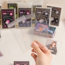Pp transparent 3-inch small card high transparent card film Polaroid self-adhesive sealing pocket 20 Silk album small card flat pocket card holder