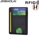 JINBAOLAI anti-magnetic RFID card holder men's leather ID set gift anti-magnetic card set Leather