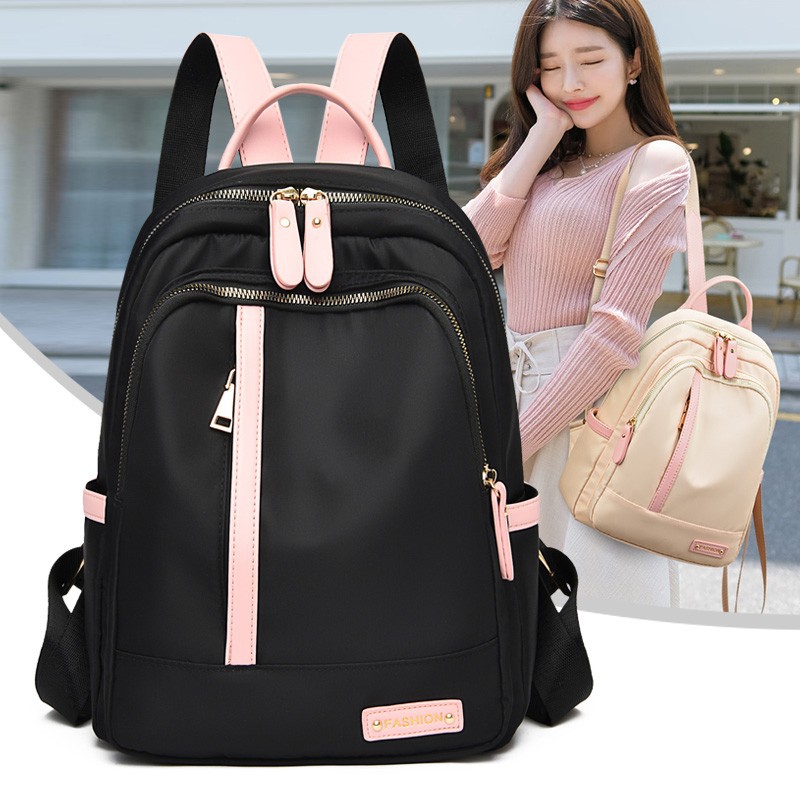 Oxford Cloth Backpack Women's Large Capacity Korean-style All-match College-style Backpack Waterproof Lightweight Travel Bag