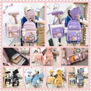 Schoolbag Female Junior High School Students Lightweight Primary School Students Fresh and Cute Girl Heart Grade 3 to 5 or 6 Large Capacity Backpack