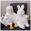 Internet Celebrity Big White Goose Backpack Cartoon Cute Duck Rabbit Backpack Soft Cute Girl Plush Doll Satchel