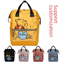 mummy bag fashion cartoon bear backpack female Korean style student schoolbag lightweight travel small backpack male