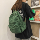 Women's Schoolbag ins Hong Kong Style Mori Style Retro Old College Student Backpack Women's Fashion Washed Canvas Backpack