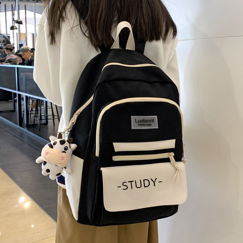 Backpack Female Student All-match ins Mori School Bag Large Capacity Canvas Backpack Primary School Korean Style Junior High School Travel Bag