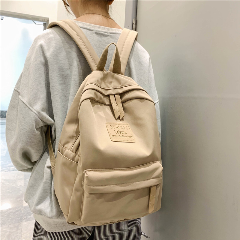 Nylon Backpack Male Korean Style Junior High School Student Schoolbag Female Large Capacity Outdoor High School Student Backpack