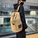 Fashion Men's Bag Large Capacity Travel Backpack Men's and Women's Outdoor Travel Sports Water Cartridge Backpack Trendy Canvas Schoolbag