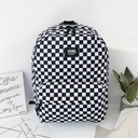 Classic chessboard Plaid schoolbag large capacity backpack couple bag niche campus lightweight sports travel backpack fashion