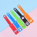 Cartoon cute plastic pp aircraft luggage suitcase pvc boarding pass soft rubber luggage tag spot printed logo