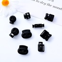 Plastic double hole spring buckle single hole adjustable button two-way double hole round string buckle mushroom buckle pig nose buckle