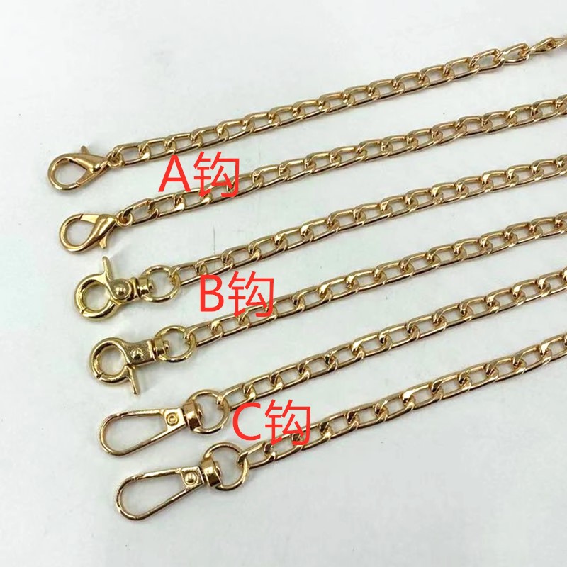 Haomeng hardware spot luggage hardware accessories 1.6 light gold NK chain shoulder strap bag chain