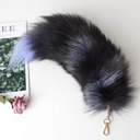Fox Tail Keychain Women's Bag Pendant Natural Color Nine-Tail Fox Tail Stage Performance Props