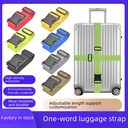 Shenzhen in stock one-word luggage strap luggage packing strap adjustable trolley case binding strap ribbon