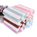 Coral fleece wide striped towel soft absorbent edge stall gift generation hair five face towel