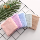 High density coral fleece small square plain cut edge soft absorbent small towel kitchen towel cleaning cloth