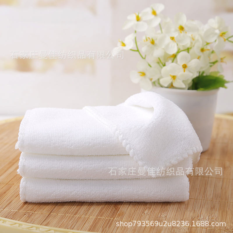 Factory hotel disposable small square towel Hotel small towel towel towel catering fiber white square towel
