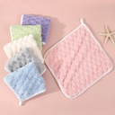 Polyester Brocade Cloud Lattice Square Square Thread Edge Water Absorbent Face Washing Small Towel Household Kitchen Bathroom Cleaning Hand Towel