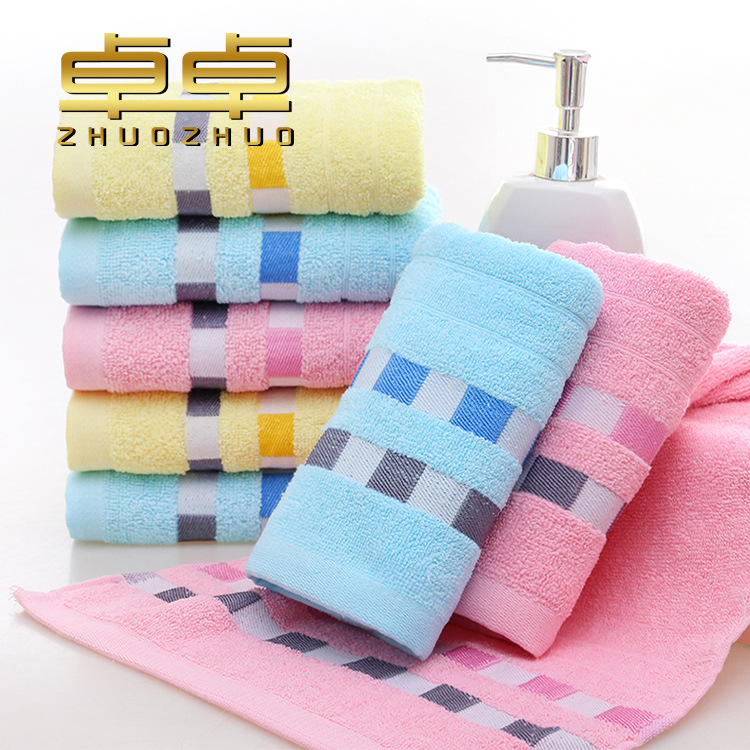 Cotton towel large square ribbon towel gift stall towel large size thick towel custom