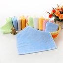 White handkerchief bamboo fiber small square towel 25*25 born baby saliva towel kindergarten small towel factory