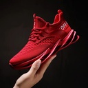 Shoes Men's Spring Men's Sneakers Breathable Casual Shoes Blade Sole Fly-knit Shoes Running Shoes