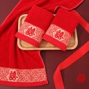 Towel Cotton Wedding Red Face Wash Face Towel Wedding Festive Jacquard Cotton Home Thickened Gaoyang Factory