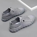Men's Shoes Men's Single-layer Shoes Old Beijing Mesh All-match Casual Cloth Shoes Flying Woven Odor-proof Sneakers Work Shoes for Construction Site