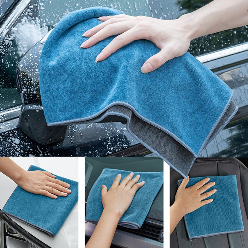 Short velvet encryption car towel thickened car wash towel coral fleece car cleaning cloth car Towel logo