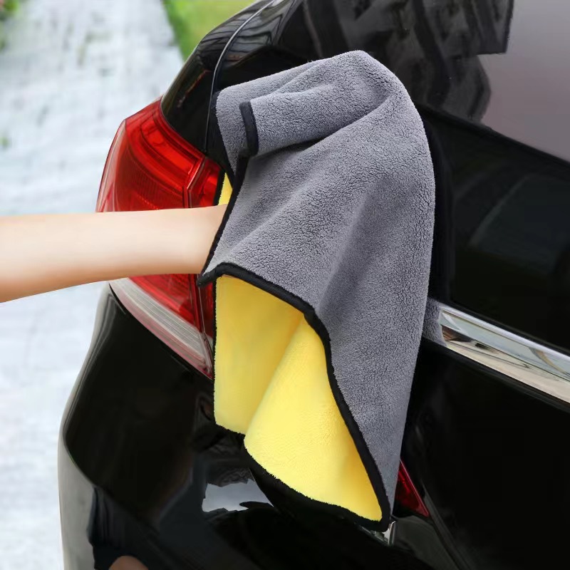 Car towel thickened absorbent lint-free car wash towel coral fleece car towel fishing Towel Logo